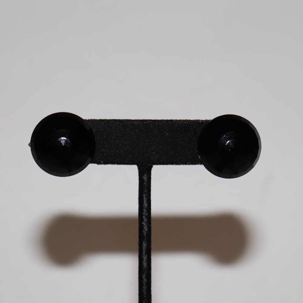 🖤✨ Retro Black Post Earrings · 0.75" Tall · sleek minimalist vintage